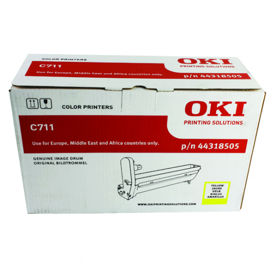 Oki C711 Yellow Original Imaging Drum (44318505) 